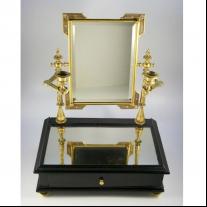 Gilt Bronze Champlevé Enamel Toilette Mirror