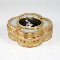 Enamel Miniaure Jewelry Box