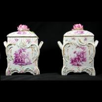 Pair of KPM Porcelain Containers