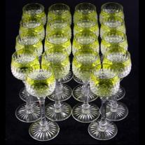 Set of French Cut Crystal Goblets