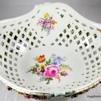 Meissen reticulated porcelain basket