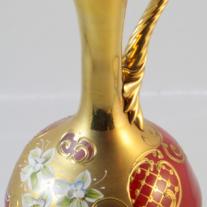 Venetian Glass Liqueur Set of Bottle with Stopper and Six Goblets